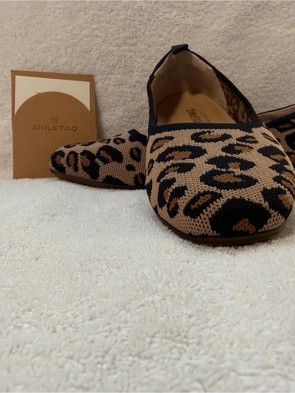 Leopard Knit Ballet Flats - Tan & Black bundle shoes for deeper discount - Picture 4 of 15